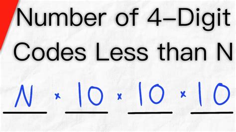 4 digit code possibilities.